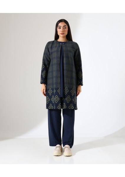 Pamuk Örme Ceketli Üç Parça Takım