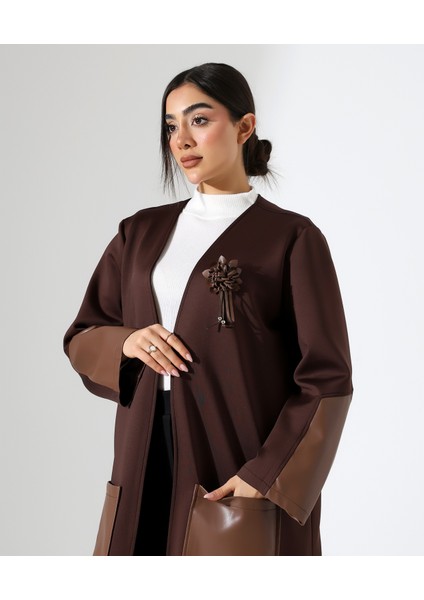 Deri Detay Rahat Kalıp Bol Hırka