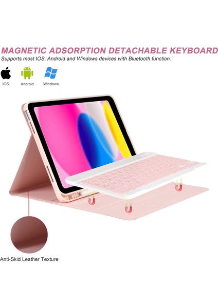Ipad 11.nesil A16 11INÇ/10.NESIL 10.9 Inç Uyumlu Kablosuz Kalemlikli Klavyeli Tablet Kılıfı modelleri
