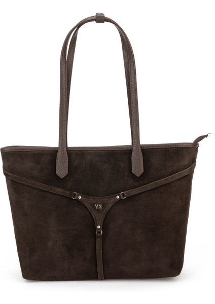 , Kadın Hakiki Deri Omuz ve El Çantası 153979Z5018 Kahve