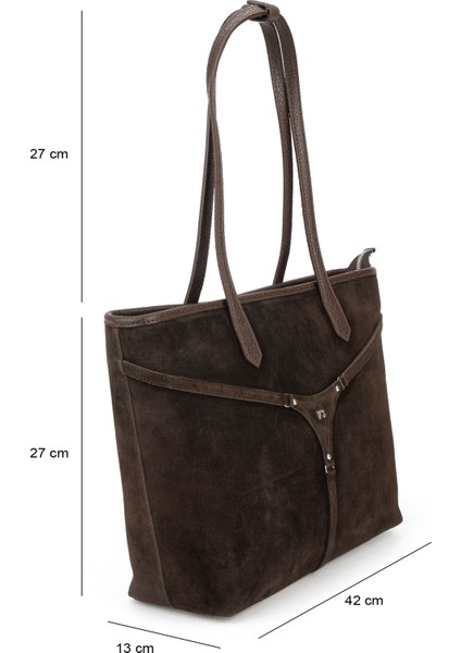 , Kadın Hakiki Deri Omuz ve El Çantası 153979Z5018 Kahve fiyatları