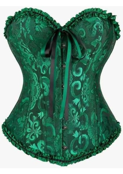 Enissa Işlemeli Korse - Koyu Yeşil fiyatları