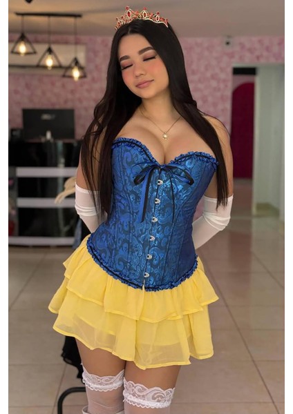 Enissa Işlemeli Korse - Lacivert