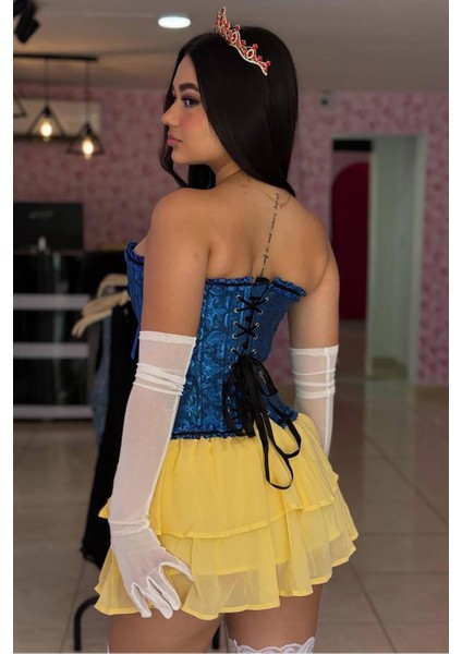 Enissa Işlemeli Korse - Lacivert fiyatları