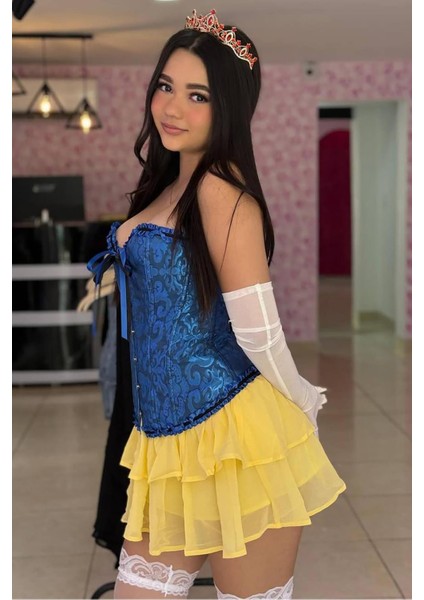 Enissa Işlemeli Korse - Lacivert fırsatları