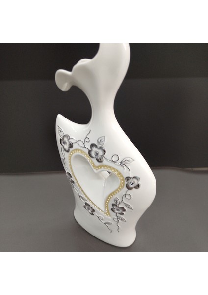 Dekoratif Seramik Işlemeli Vazo Obje