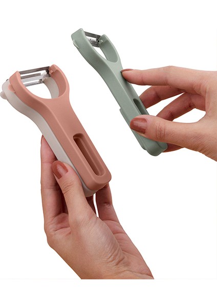 3'lü Birbirine Geçmeli 3 Farklı Kesin Bıçaklı Soyacak Seti