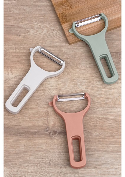 3'lü Birbirine Geçmeli 3 Farklı Kesin Bıçaklı Soyacak Seti