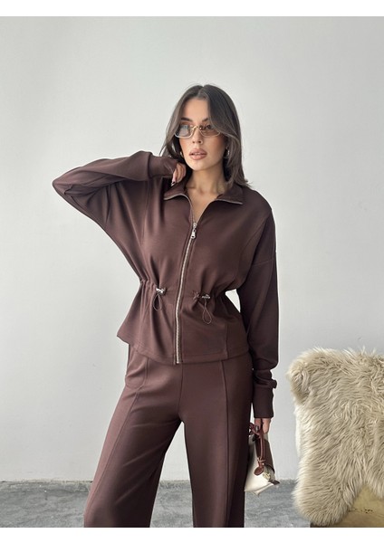 Kahve Bel Büzgülü Modal Takım fiyatları