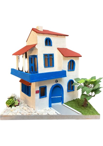 Bodrum Ev Ahşap Anahtarlık