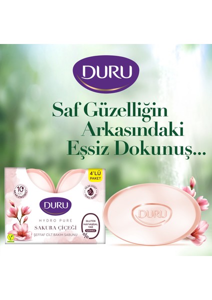 Hydro Pure Sakura Çiçeği 12 Adet Şeffaf Cilt Bakım Sabunu 12X135 gr fiyatları