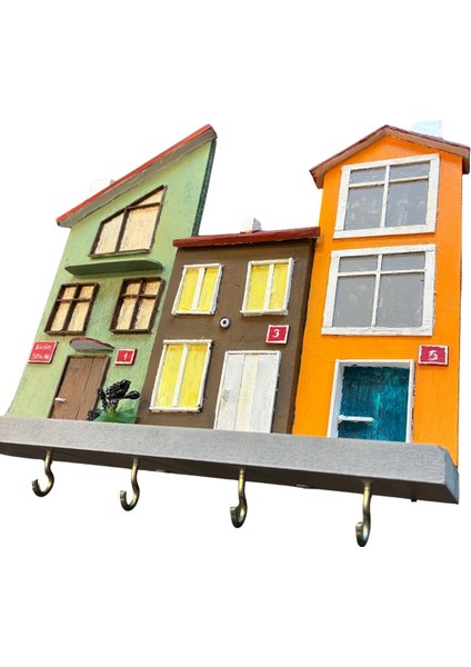 Bizim Sokak El Yapımı Ahşap Anahtarlık modelleri