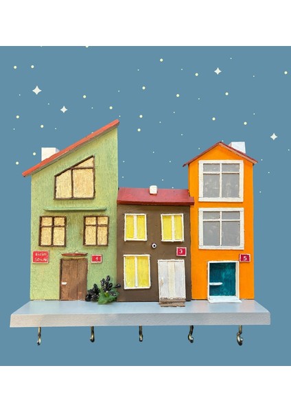 Bizim Sokak El Yapımı Ahşap Anahtarlık fırsatları