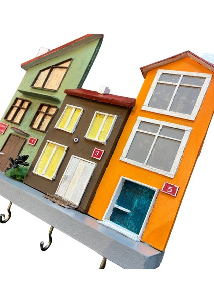 Bizim Sokak El Yapımı Ahşap Anahtarlık