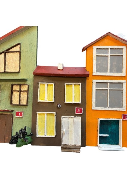 Bizim Sokak El Yapımı Ahşap Anahtarlık