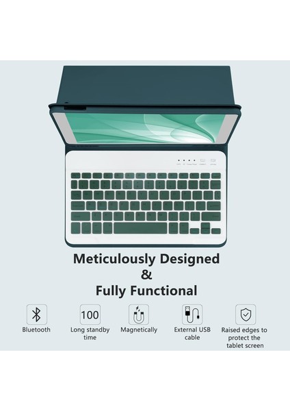 Ipad 11.nesil A16 11INÇ/10.NESIL 10.9 Inç Uyumlu Kablosuz Kalemlikli Klavyeli Tablet Kılıfı modelleri