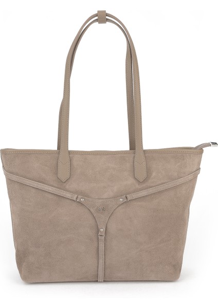 , Kadın Hakiki Deri Omuz ve El Çantası 153979Z5018 Kum