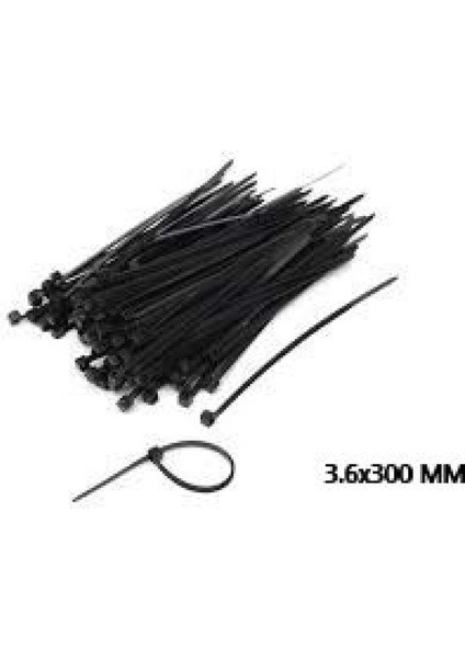 Plastik Çırt Kelepçe 100 Parça Siyah 3.6x300mm (4915) Go-53-vice/(1395)