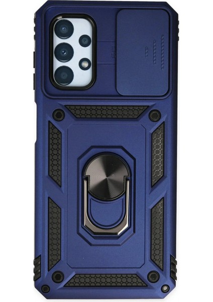 Ieg Samsung Galaxy A23 4g Kılıf Pars Lens Yüzüklü Silikon - Lacivert