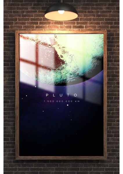 Plüton Gezegen Çerçeveli Metal Poster Tablo fırsatları