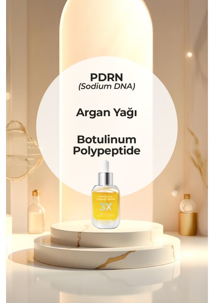 3X PDRN Botul Ceramic Serum Sodium DNA Botoks Etkili Doku Onarıcı Serum Kore 30ml