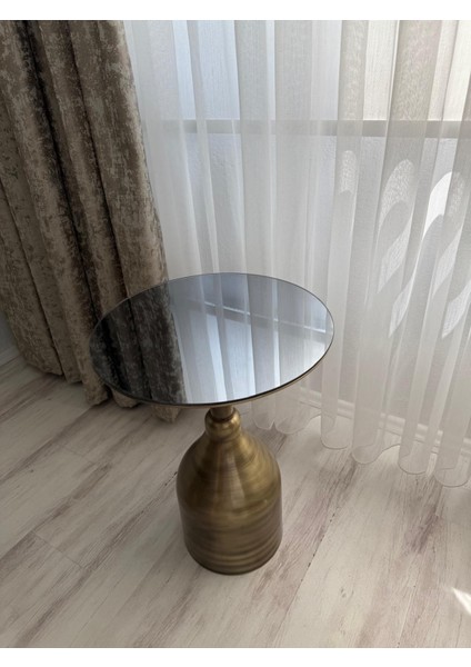 Aynalı Ros Gold Eskitme Sehpa