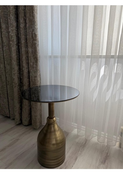 Aynalı Ros Gold Eskitme Sehpa