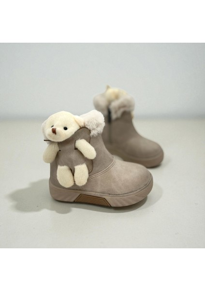 Kaymaz Taban Fermuarlı Kız Erkek Bebek Çocuk Kışlık Bot