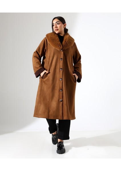 Şal Yaka Kürk Detay Uzun Kaban modelleri