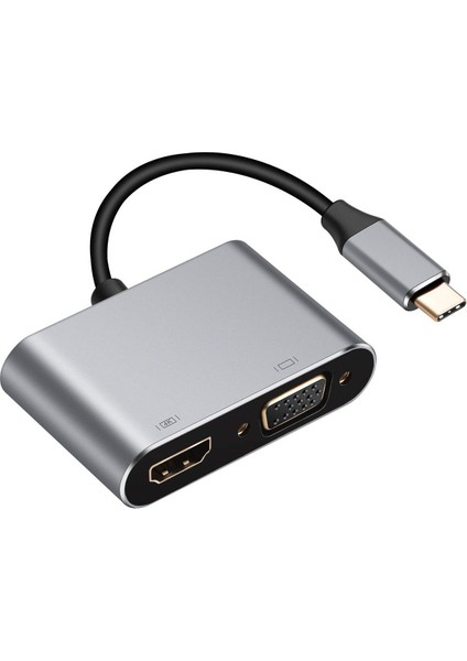 4‑in‑1 Usb‑c Genişletici Dock | HDMI + VGA + Usb‑a + Pd – 4K Destekli modelleri