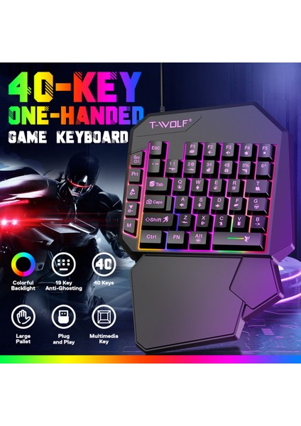 5’li Oyun Seti Tek El Klavye + Mouse + Dönüştürücü + Stand + Mouse Pad fiyatları