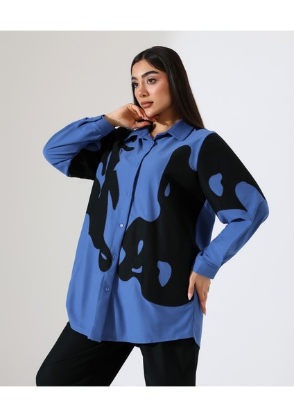 Nakış Detay Iki Parça Gömlek Takım