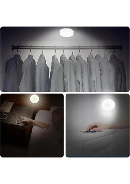 Hareket Sensörlü ve USB Şarjlı Beyaz LED Işık Lamba