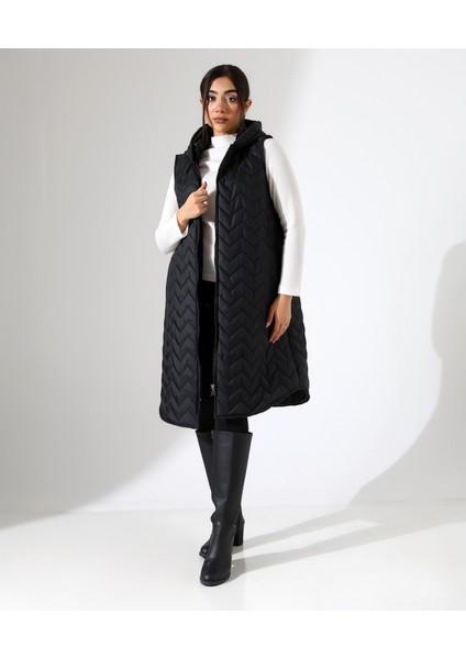 Kapüşonlu Hafif Şişme Büyük Beden Yelek modelleri