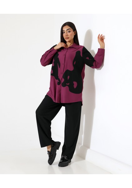 Nakış Detay Iki Parça Gömlek Takım