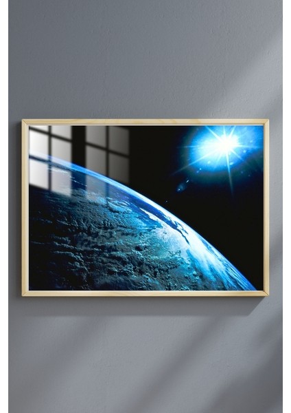 Uzay Gezegen Çerçeveli Metal Poster Tablo fiyatları