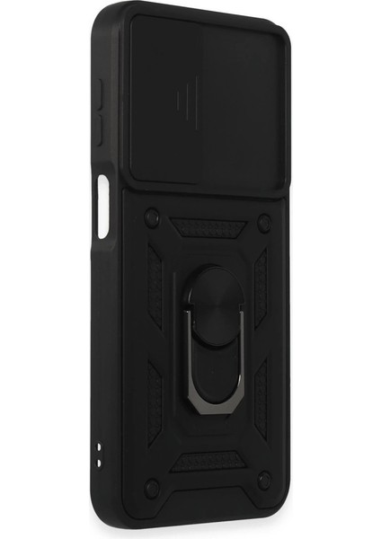 Samsung Galaxy M34 5g Kılıf Pars Lens Yüzüklü Silikon - Siyah modelleri