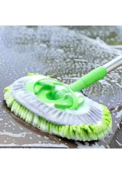 Teleskopik Sopalı Çizmez Araç Yıkama Mopu Fırçası Oto Mop Oto Yıkama Mopu 1 Yedek Bezli modelleri