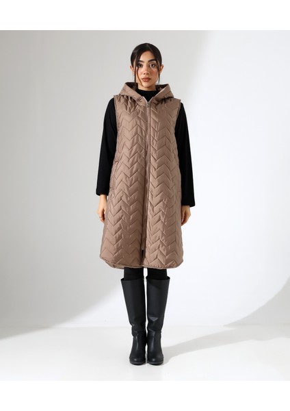 Kapüşonlu Hafif Şişme Büyük Beden Yelek