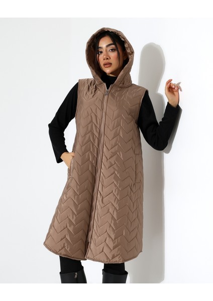 Kapüşonlu Hafif Şişme Büyük Beden Yelek