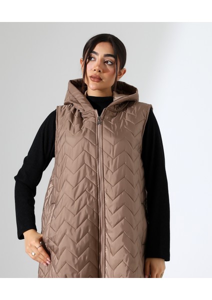 Kapüşonlu Hafif Şişme Büyük Beden Yelek
