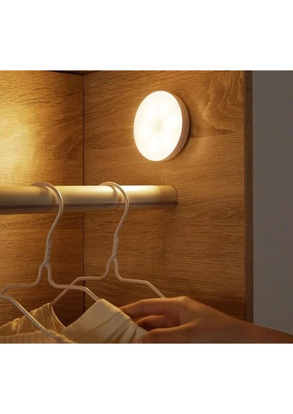 Şarjlı Sensörlü Mıknatıslı LED Işık Günışığı Enerji Tasarruflu 8.3x8.3x2 cm USB ile Şarj Edilebilir fiyatları