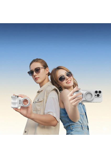 Magsafe Beyaz Bluetooth Fotoğraf Çekim Aparatı Tripod ve Işıklı Set