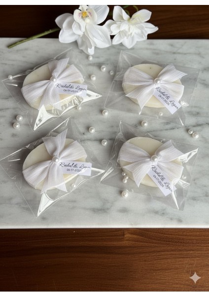 Fiyonklu Krem Sabun Hediyelik 15 Adet | Düğün Nişan Söz Baby Shower Doğum Günü Dağıtmalık