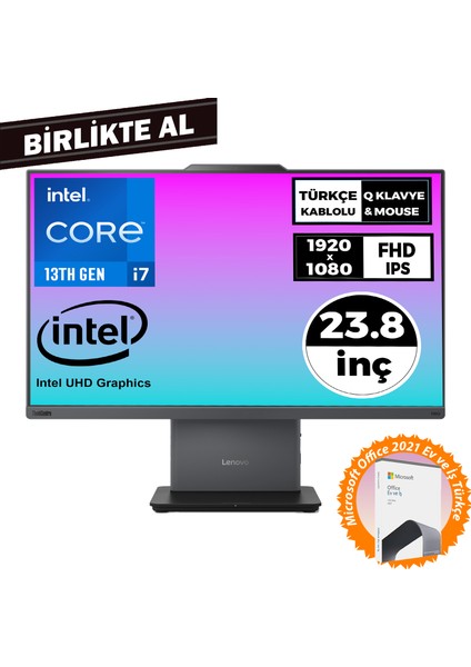 Thinkcentre Neo 50A I7-13620H 32GB 1tb SSD 23.8" W11P Aıo+Ms Office 12SC000KTR 060