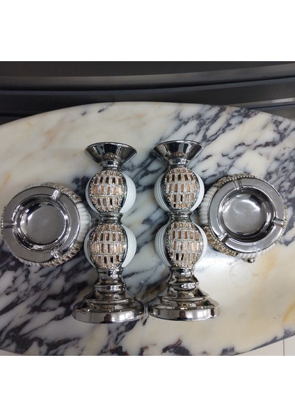 Dekoratif Şamdan ve Küllük Takımı fırsatları