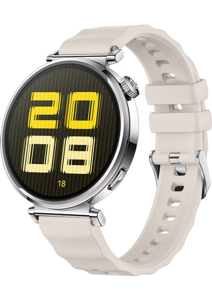 Huawei Watch Gt5 41MM Ile Uyumlu Softflex Metal Tokalı Spor Silikon Akıllı Saat Kordonu