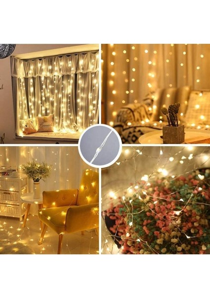 Kumandalı 8 Ayrı Moda Sahip 3MX3M ( 300 cm x 300 cm ) Perde LED Tel LED USB fırsatları