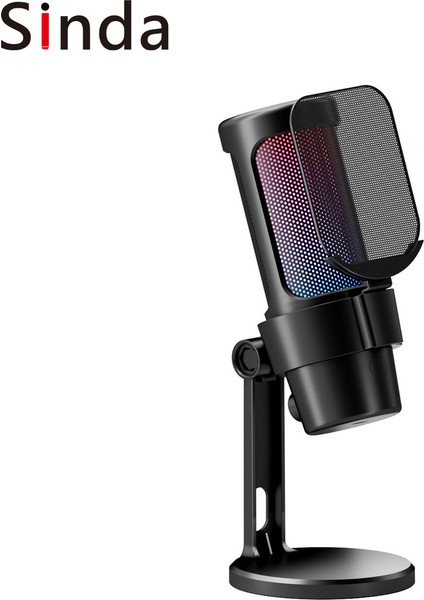 Rgb Işıklı Kondansatör Mikrofon – Yayıncı, Oyun ve Podcast Için Profesyonel USB Mikrofon