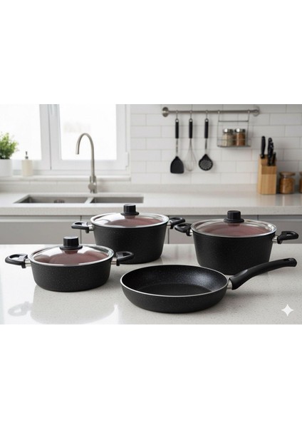 7 Parça Efsus Granit Tencere Seti fiyatları